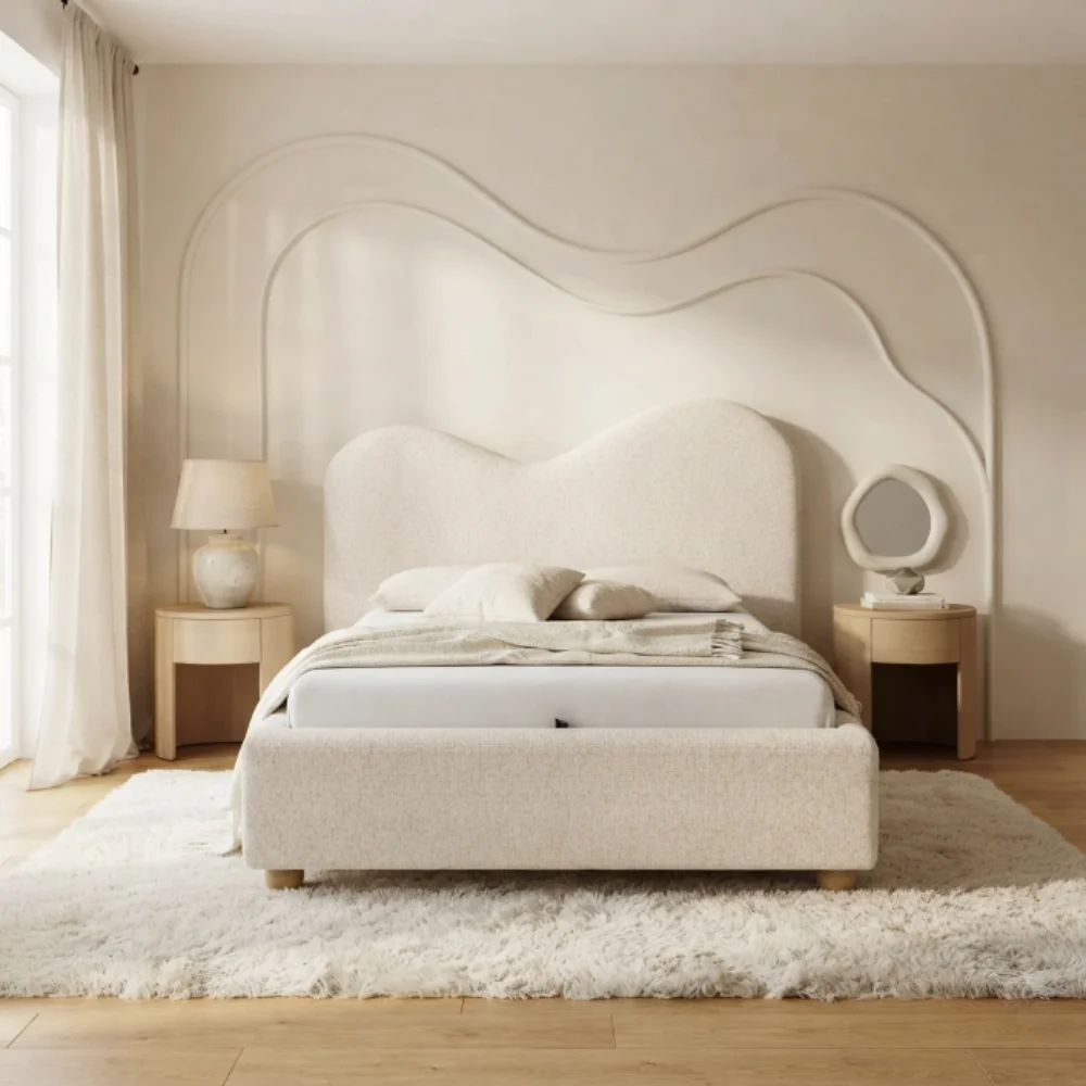 Curved Headboard Bed