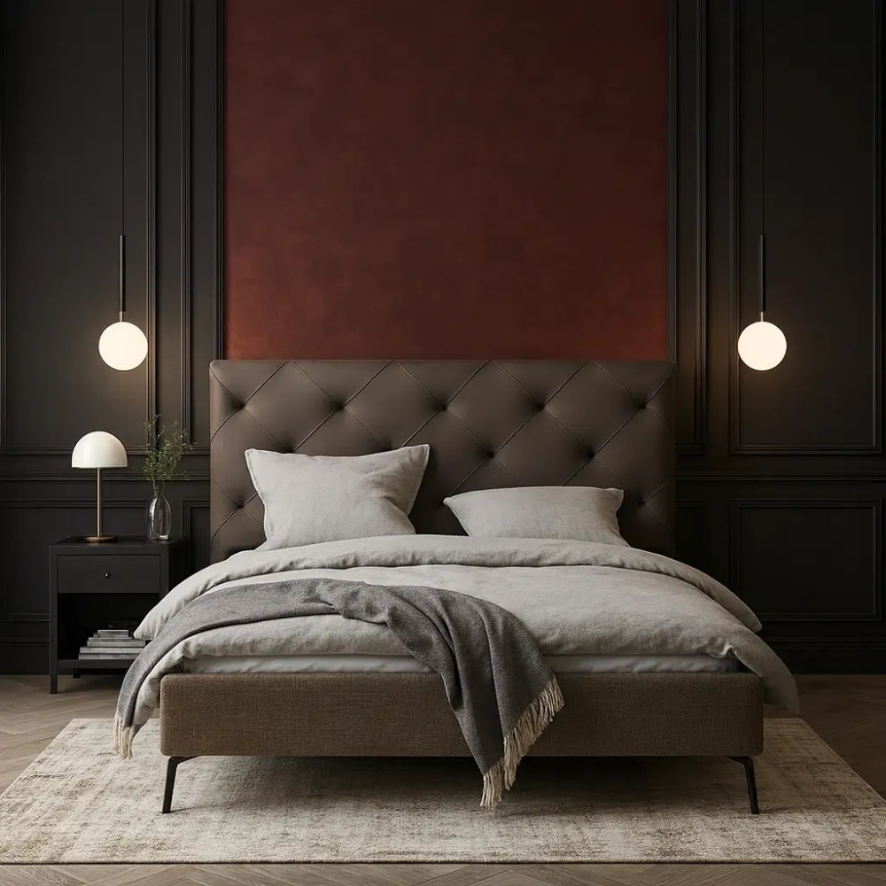 Lux Modern Leather Bed